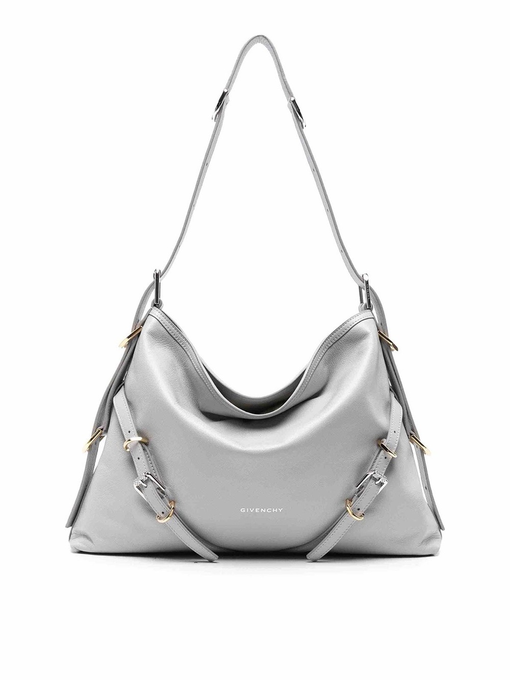NWT Givenchy VOYOU Grey Leather Hobo shoulder Bag